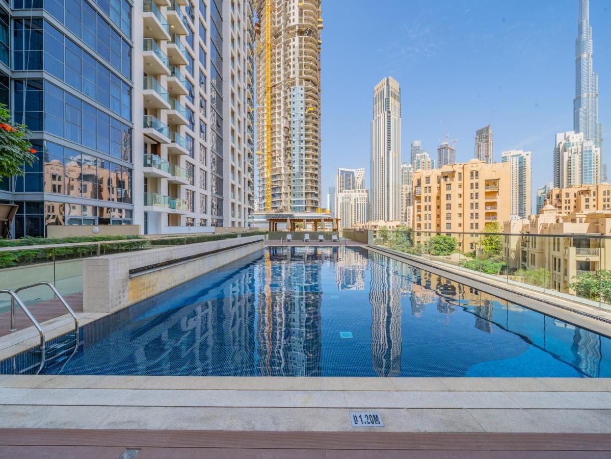 Nouveau Art Deco 3Br With Burj & Canal Views Дубай Екстер'єр фото