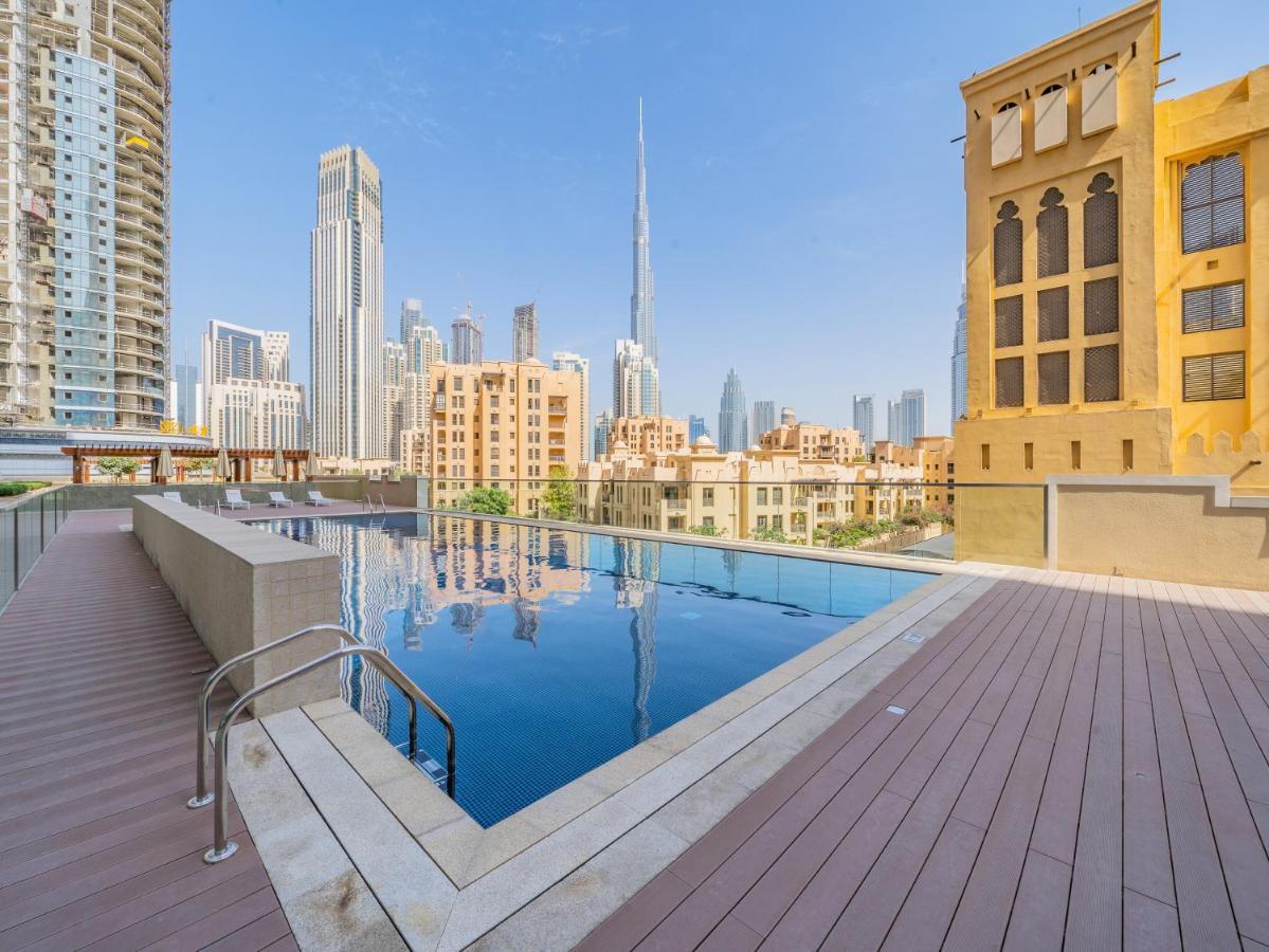 Nouveau Art Deco 3Br With Burj & Canal Views Дубай Екстер'єр фото