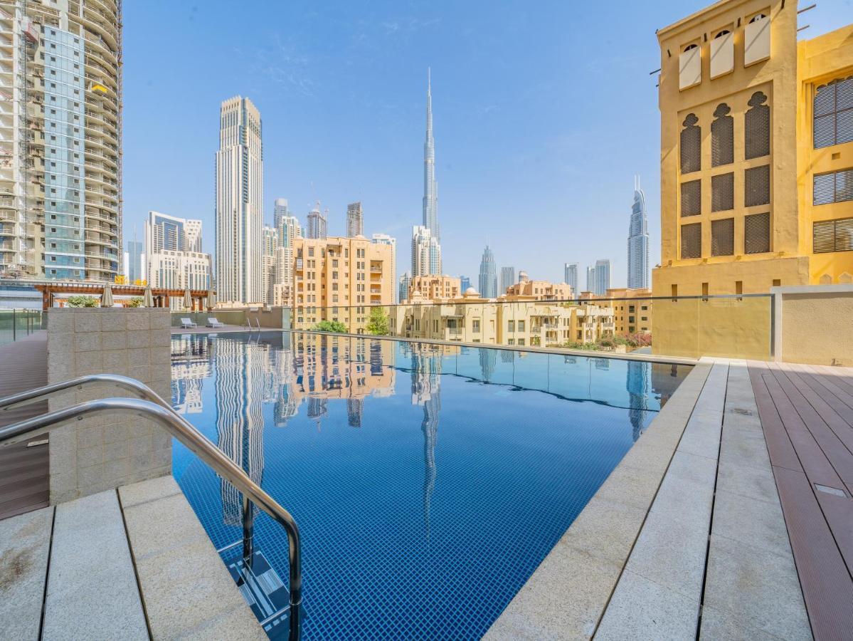 Nouveau Art Deco 3Br With Burj & Canal Views Дубай Екстер'єр фото