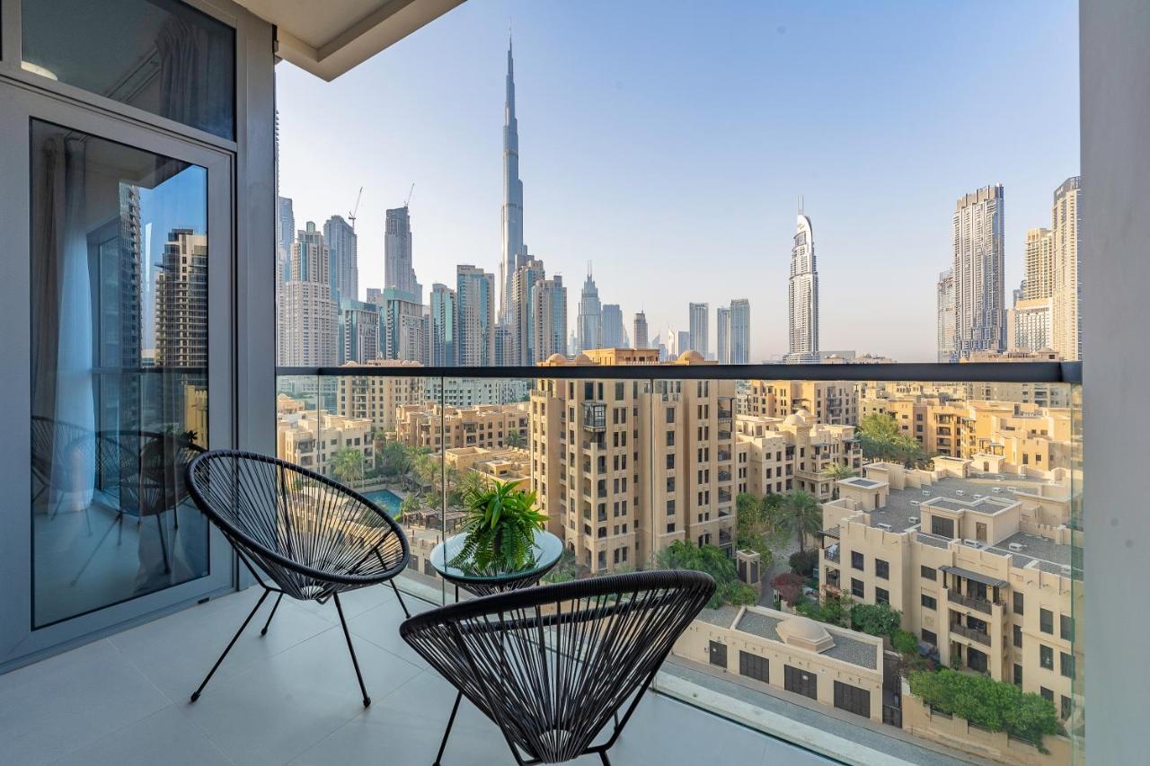 Nouveau Art Deco 3Br With Burj & Canal Views Дубай Екстер'єр фото
